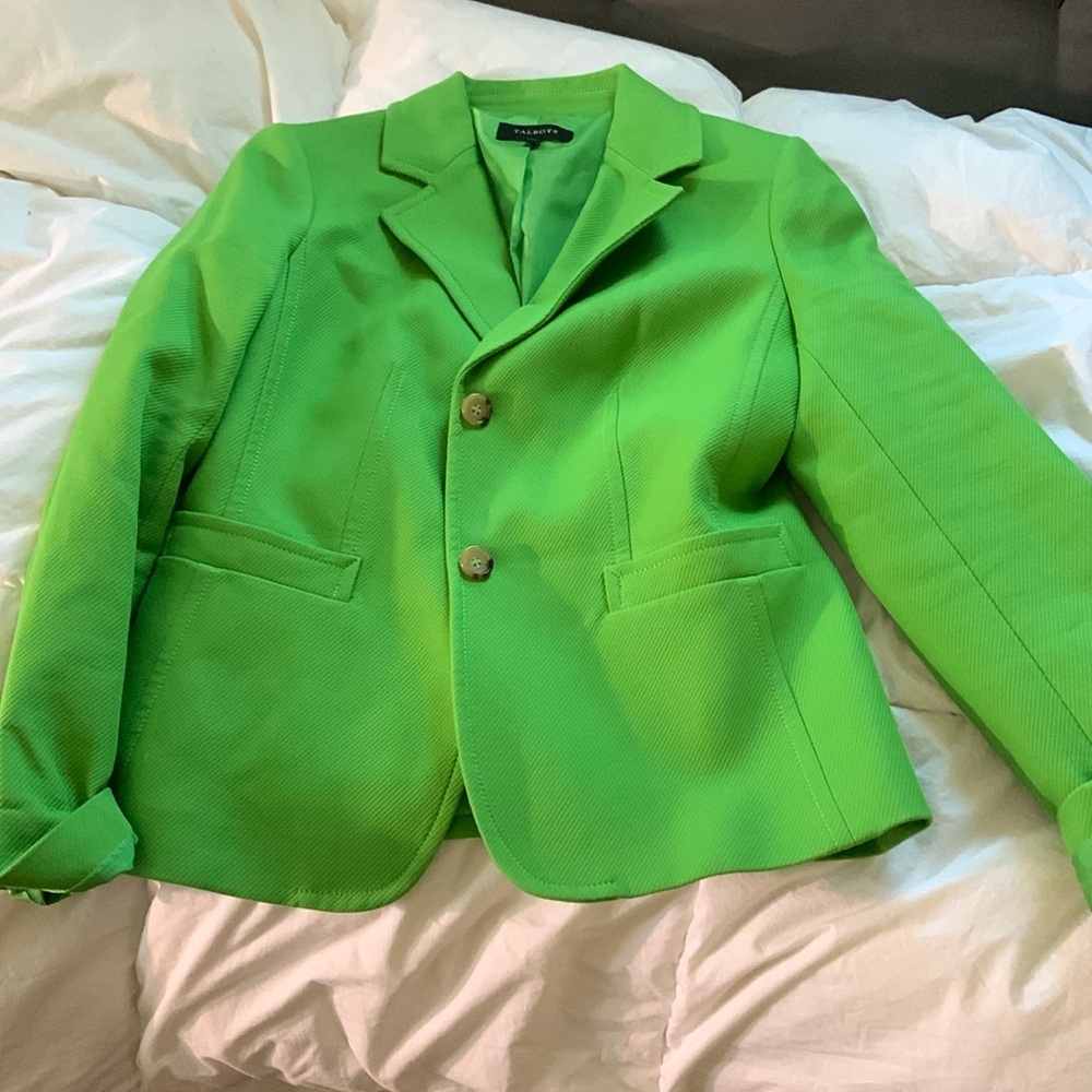 Size 10 lime green Talbots blazer